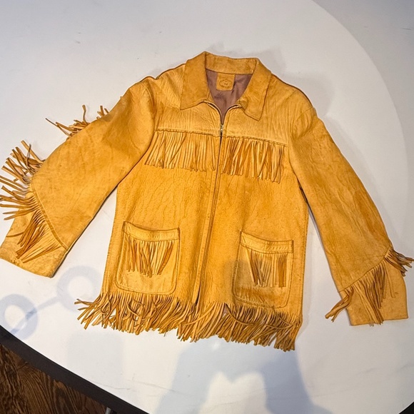 Nunez Jackets & Blazers - Vintage 1940's Buckskin Fringed Jacket by Nunez.